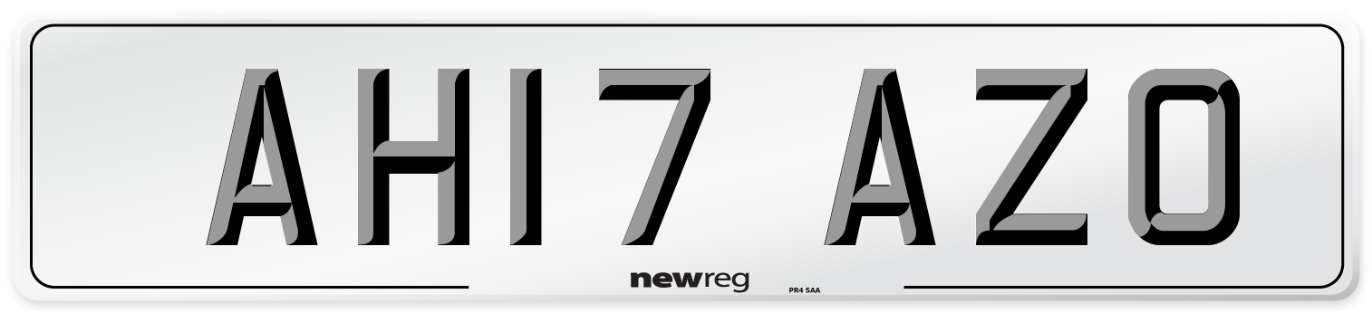 AH17 AZO Number Plate from New Reg